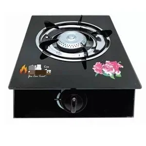 Single Gas Stove burner with Glass top Gas Burner Stove