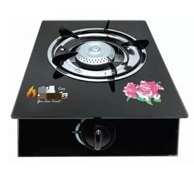 Single Gas Stove burner with Glass top Gas Burner Stove