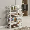4-tier Metal Stands Storage Shoe Rack - white