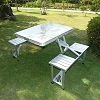 Aluminum Portable Folding Camp Suitcase Picnic Table with 4 Seats