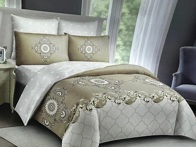 6x6 4pc Duvet Set (1bedsheet,1duvet,2pillowcases) - Multicolor