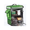 Insulated Food Delivery Backpack with Safety Strip - Black