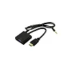 VGA To HDMI With Audio Pin Cable - Black