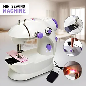 Electric Mini Sewing machine-White and Purple