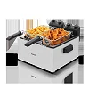 Saachi 6.0 Litres/ 6L Double Stainless Steel Electric Deep Fryer - Silver