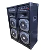 Amplifier Pair Of Speakers With 2 Wireless Microphone Used When Directly Connected To Electricity Or Solar Guitar And Mic Inputs Bluetooth Flash Card Aux Inputs Very Loud Speaker - Multicolor
