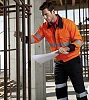 2-Piece Heavy Duty Visibility Construction Work Uniform Set - Navy blue, Orange