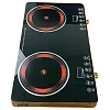 2 Burner Infrared Ceramic Infrared Cooker Hot Plate Stove -Black