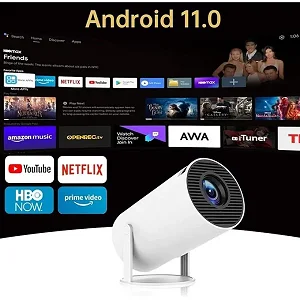 Portable Outdoor Smart Wireless Projector With WiFi Bluetooth