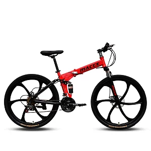 26Inch Dynamic Full-Suspension Mountain Bike with Integrated Mag Wheels - Multicolor