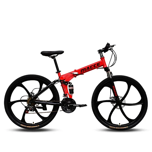 26Inch Dynamic Full-Suspension Mountain Bike with Integrated Mag Wheels - Multicolor
