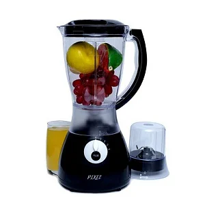 Pixel 1.5 Liters Electric Blender with Grinder 2 In1 - Black