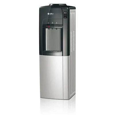 SPJ Hot And Cold Water Dispenser 3taps With A Refrigerator - Grey