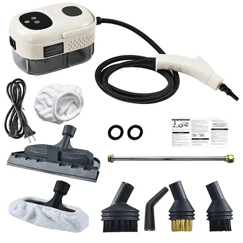 Steam Cleaner, High Pressure High-Temperature House Steamer, Multipurpose Handheld Steam Cleaning Machine - White