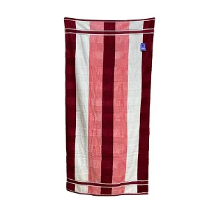 Large Size Velvet cotton towels 90x170cm - striped Brown