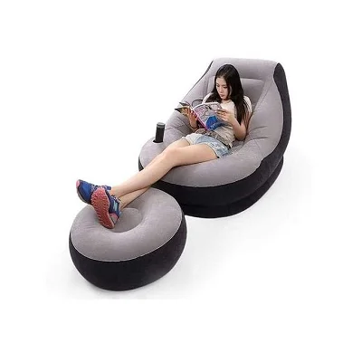 Intex  Inflatable Air Chair With Footrest And Armrests With Electric Pump