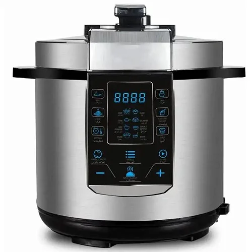 Hoffmans 14-in-1 6 Liter Digital Electric Pressure Cooker With Steamer and Deep Fryer Basket HM-718 - Silver