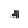 Solar Home Lighting System With Phone Charging , USB,  AUX, FM Radio Black