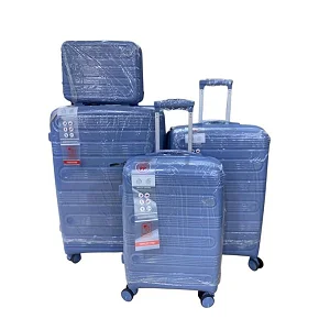 Set Of 4 Pcs Rubber Suitcase - Light Bluw (L,M,S,XS)