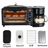 3 In 1 Home Breakfast Machine Maker Coffee Frying Pan Bread -Black