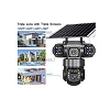 Solar Camera 4G Sim Card / WiFi Outdoor 3 Lens 3 Screen  Human Detect Network IP Cameras Night Vision CCTV Security