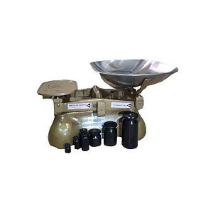 UNBS Certified Original Weighing Scale With Cylindrical 6 Stones - Gold