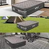 5 by 6 High-density Inflatable Air Mattress with Built-in Electric Pump - Brown