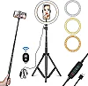 10 Inch selfie LED Beauty Ring Light / ringlight Tripod Stand for Makeup/Live Stream/TikTok/YouTube - Black