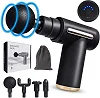 Muscle Massage Gun, Mini Massage Gun Professional Portable with Low Noise Type C Load 6 Speed 4 Massage Heads, Back and Neck Massager