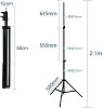 2.1m Adjustable Tripod Photography Stand for video camera Tripod (Black, Supports Up to 1500 g)