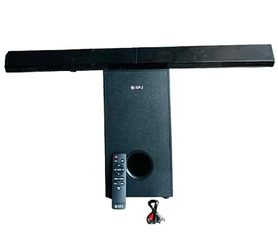 SPJ Soundbass Soundbar with a subwoofer, Bluetooth, USB Port- Black