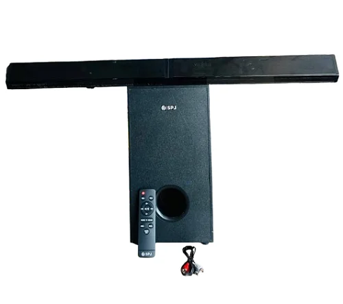 SPJ Soundbass Soundbar with a subwoofer, Bluetooth, USB Port- Black