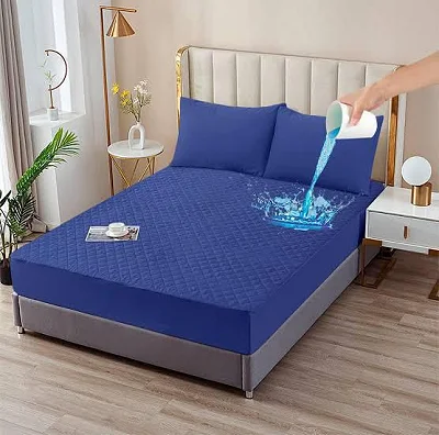 5 by 6 Quilted Water Proof Mattress Protector- Navy Blue