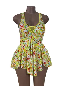 Adult ladies Free Size Swimming Costume Swimwear ( 20 - 35 years) - Multicolor