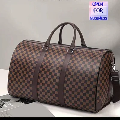 GENEVA Large Capacity Unisex Duffel Bag - Brown