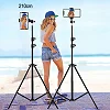 200cm Strong Metal Mobile Phone Tripod/Camera Sand Tripod - Black