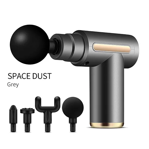 Mini Massage Gun Professional Portable with Low Noise Type C Load 6 Speed 4 Massage Heads, Back and Neck Massager - Multicolor