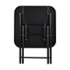 50cm Tempered Glass Top Folding Side Table - Black