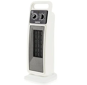 Geepas Ceramic Heater, Portable Electric Space Heater – Mini PTC Fan Heater for Desks & Tables with 2 Heat Settings 1400/2000W - Automatic Oscillation -White (1 YR WRNTY)
