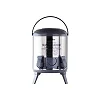 9.5L Double Tap Insulated Water Dispenser Jug – Black & Silver Hot & Cold Beverage Cooler