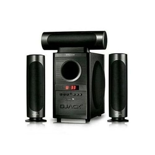 Djack 3.1 X-Bass, AC&amp;DC Bluetooth Home Theatre Multimedia Speaker System with FM Radio, USB &amp; SD Ports - Black