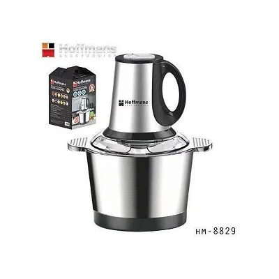 Hoffmans Food Processor Vegetable Chopper Meat Grinder Mincer Fruit Cutter, 3 Litre - Silver Green/ Black