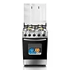 Saachi Stainless Steel Full Gas Stove/Cooker (50x50cm) - Silver Black