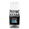 Saachi 2 Gas + 2 Electric Stainless Steel Stove/Cooker With Gas Oven