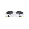 Double Solid Electric Hotplate - White