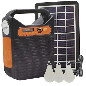 EASY POWER Mini Solar Lighting System With Radio,Usb Cable And Torch Can Charge Your Phone Multicolor