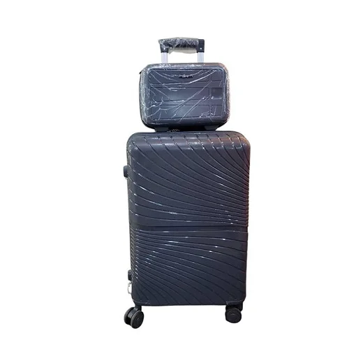 2pcs Waterproof Rubber Plastic Suitcase  (Large, Mini Small Sizes) -  Multicolor