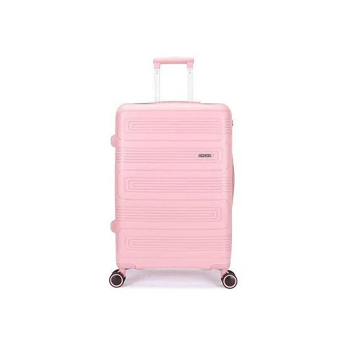 Medium Size Waterproof Rubber Plastic Suitcase - Pink