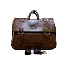 15.5" Mont Blanc Leather Laptop Briefcase Bag  - Coffee Brown