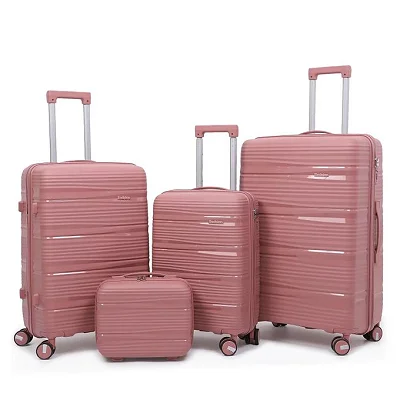 Set Of 4 Pcs  Waterproof Rubber Suitcase - (L,M,S,XS)